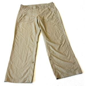 The North Face Horizon 2 Hiking Pants Women’s Sz 12 Roll Tab Nylon Beige
